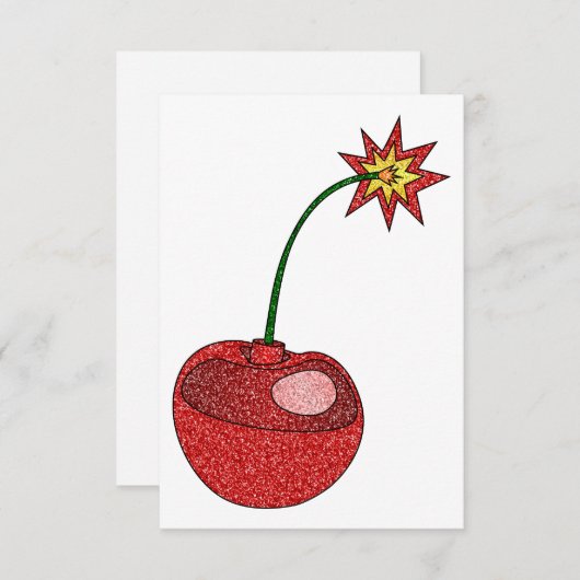 グリッターさくらんぼ爆弾 サンキューカード (正面/裏面)