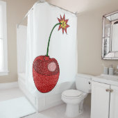 グリッターさくらんぼ爆弾 シャワーカーテン (インサイチュ)