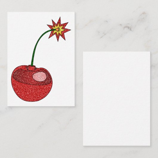 グリッターさくらんぼ爆弾 ノートカード (正面/裏面)