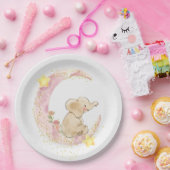 グリッターで月に象 ペーパープレート (パーティー)