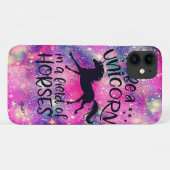 グリッターで馬のフィールドで一角獣になる Case-Mate iPhoneケース (裏面(横))