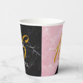 グリッターとエレガントマーブルスウィート16紙カップ 紙コップ (右)