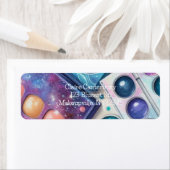 グリッターとグラムメイクアップパレット差出人住所 ラベル (インサイチュ)