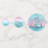 グリッターとシャインキンセアニェラティール（緑がかった色）/ピンクID701 コンフェッティ (裏面)