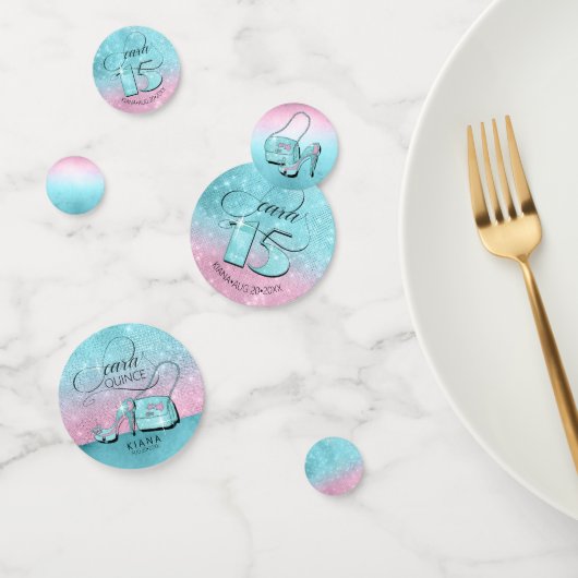 グリッターとシャインキンセアニェラティール（緑がかった色）/ピンクID701 コンフェッティ (グループ)