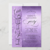 グリッターとシャインキンセアニェラバイオレットID701 招待状 (正面)