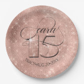 グリッターとシャインキンセアニェラバラ金ゴールドID701 ペーパープレート (正面)