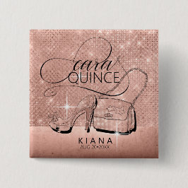 グリッターとシャインキンセアニェラバラ金ゴールドID701 缶バッジ