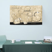 グリッターとシャインキンセアニェラブラック/金ゴールドホールID701 横断幕 (トレードショー)