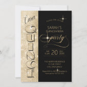 グリッターとシャインキンセアニェラブラック/金ゴールドID701 招待状 (正面)