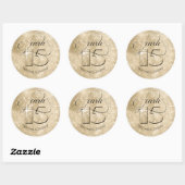 グリッターとシャインキンセアニェラ金ゴールドID701 ラウンドシール (シート)