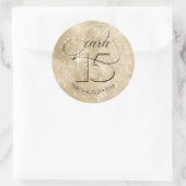 グリッターとシャインキンセアニェラ金ゴールドID701 ラウンドシール (バッグ)