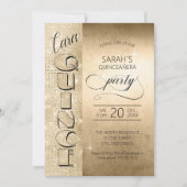 グリッターとシャインキンセアニェラ金ゴールドID701 招待状 (正面)