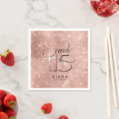 グリッターとシャインキンセアニェラV1バラ金ゴールドID701 スタンダードカクテルナプキン (インサイチュ)