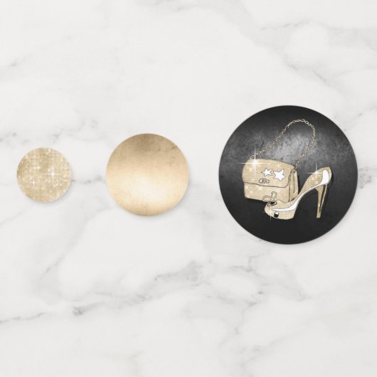 グリッターとシャインスウィート16ミックスブラック/金ゴールドID675 コンフェッティ (裏面)