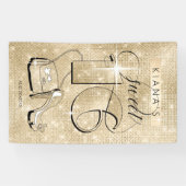 グリッターとシャインスウィート16金ゴールドバートID675 横断幕 (横)