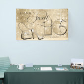 グリッターとシャインスウィート16金ゴールドホールID675 横断幕 (トレードショー)