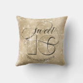 グリッターとシャインスウィート16金ゴールドID675 クッション (裏面)