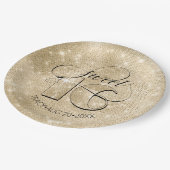 グリッターとシャインスウィート16金ゴールドID675 ペーパープレート (アングル)