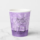 グリッターとシャインスウィート16 V2 Violet ID675 紙コップ (正面)