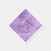 グリッターとシャインスウィート16 Violet ID675 スタンダードカクテルナプキン (角)
