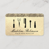 グリッターとシークインアポイントメント 予約カード (正面)