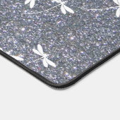 グリッターとトンボパーソナライズされたイ デスクマット (コーナー)