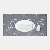 グリッターとトンボパーソナライズされたイ デスクマット (キーボード&マウス)