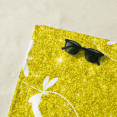 グリッターとトンボパーソナライズされたビーチタオル ビーチタオル (インサイチュ)