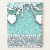 グリッターとハートきらきら光るモノグラム名2024 プランナー手帳 (裏面)