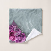 グリッターとバラ バスタオルセット (ウォッシュタオル)