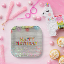 グリッターとライトハッピーバースデー