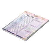 グリッターと大理石パーソナライズされたデイプランナー ノートパッド (回転)