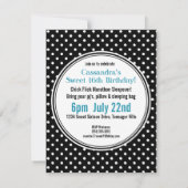 グリッターと水玉模様フォトスイート16 招待状 (裏面)