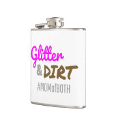 グリッターと汚れの母の両方の母岩 フラスク (左)