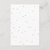 グリッターと真珠のベビーカード用ブック、ピンク、シルバー エンクロージャーカード (裏面)