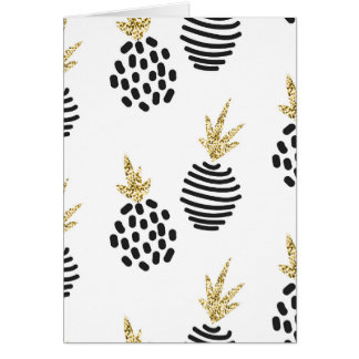 グリッターと黒抽象芸術パイナップル。