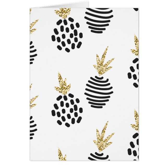 グリッターと黒抽象芸術パイナップル。 (正面)