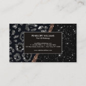 グリッターとLeopardプリント 名刺 (裏面)