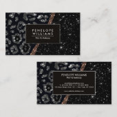 グリッターとLeopardプリント 名刺 (正面/裏面)