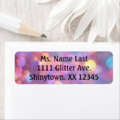 グリッターに似た小ガーリー差出人住所ラベル ラベル (インサイチュ)