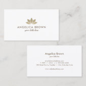 グリッターのはすの花の名刺 名刺 (正面/裏面)