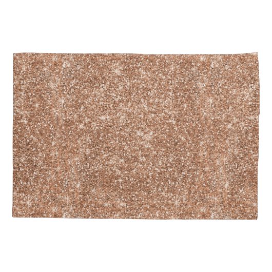 グリッターのばら色の金ゴールドの水差し 枕カバー (裏面)