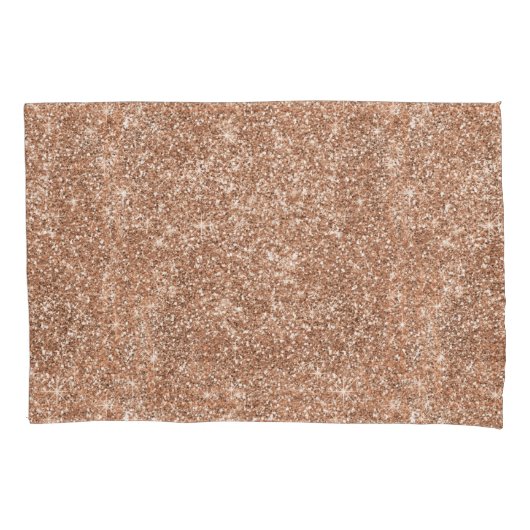 グリッターのばら色の金ゴールドの水差し 枕カバー (正面)