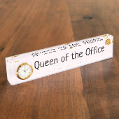 グリッターのオフィスの女王 デスクネームプレート (側面)