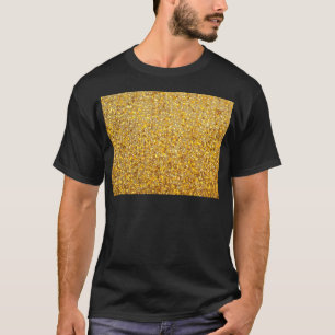 グリッターのクールでモダンな金ゴールド Tシャツ