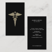 グリッターのケリュケイオンの記号の名刺 名刺 (正面/裏面)