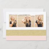 グリッターのコレクション|の卒業の発表 案内状 (裏面)