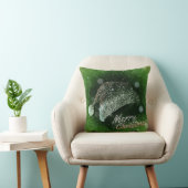 グリッターのサンタの装飾的な帽子のメリークリスマス クッション (椅子)