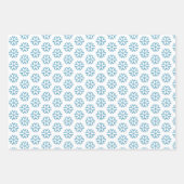 グリッターのスノーフレークのパターンのクリスマス休暇 ラッピングペーパーシート (正面3)